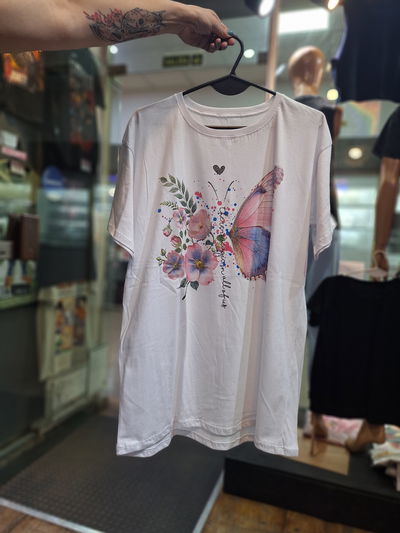 Remerón II Mariposa Flores Blanco