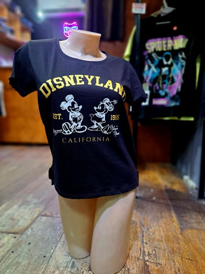 50cm Remera Negra Mickey 