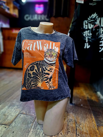 55cm Remera Nevada Gato Naranja