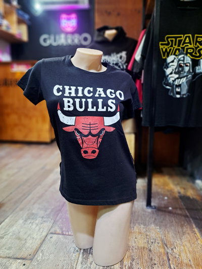 50cm Remera Negra Chicago Bulls