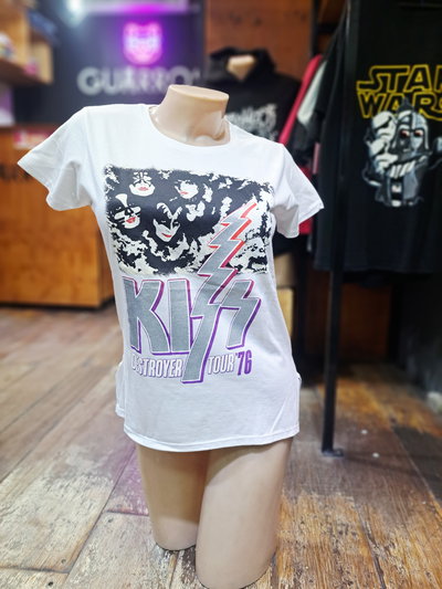 50cm Remera Blanca Kiss 76