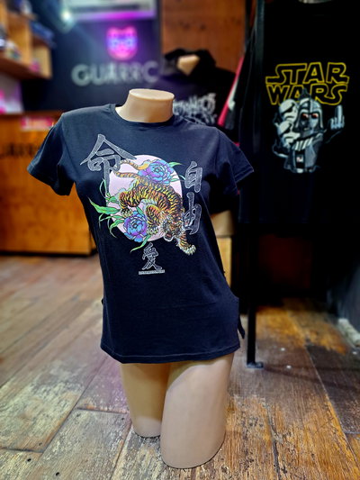 50cm Remera Negra Tigre Freedom