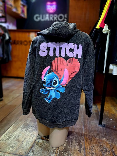 Buzo Canguro Nevado Stitch