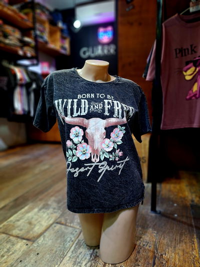 55cm Remera Nevada Calavera Wild Free