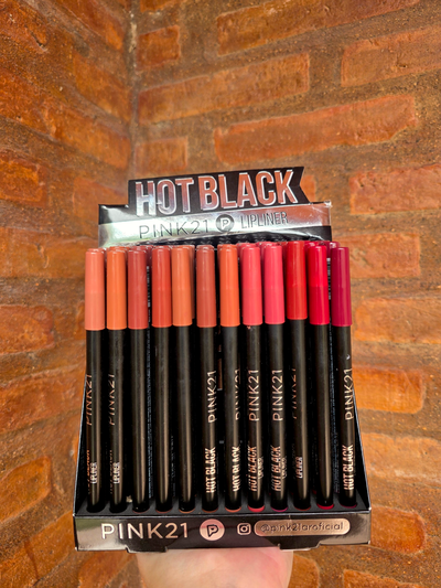 Delineador de labios hot Black Pink 21