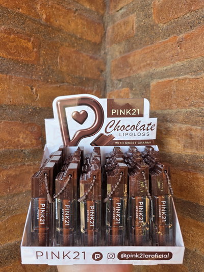 Chocolate Lipgloss con llavero - Pink 21