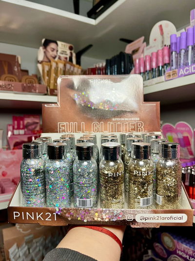Glitter en gel Pink 21