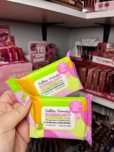 Toallitas desmaquillantes biodegradables