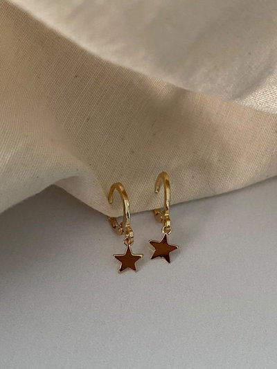 Aros con dije stars