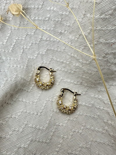 Aros cubanos con cubics pinches