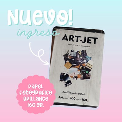 Papel Fotográfico Brillante 160gr x 20 hojas