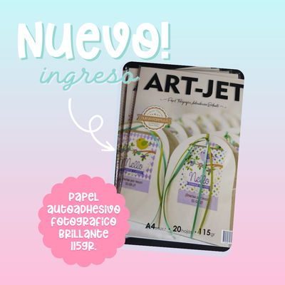 Papel Fotográfico Brillante Autoadhesivo 115gr x 20 hojas