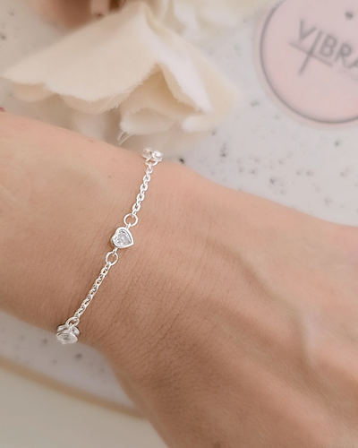 PULSERA CORAZONES CUBICS