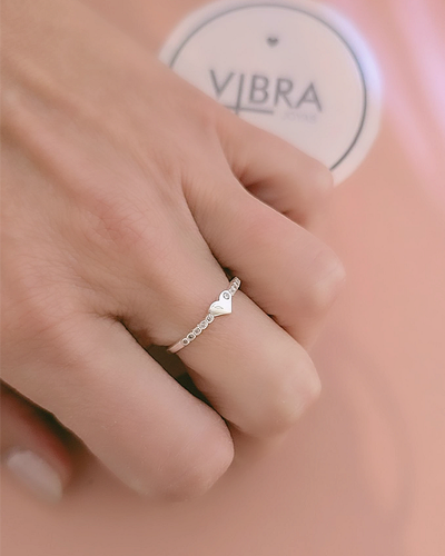 ANILLO CORAZÓN BRILLANTE