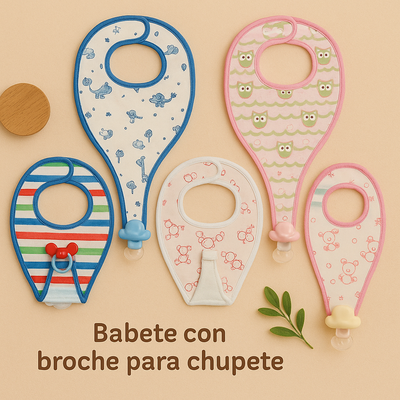 Babete con broche para chupete- SUPER SALE!
