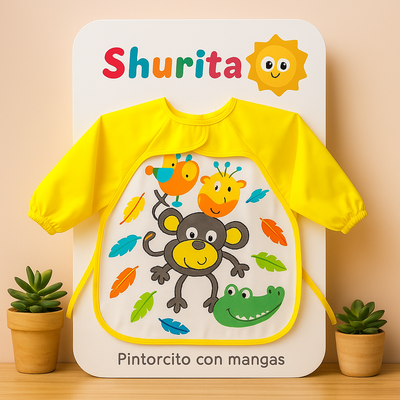 Pintorcito plástico con mangas - REBAJADO!