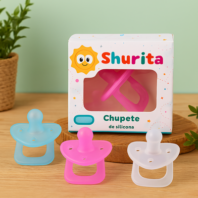Chupete todo de silicona Nº 1 y 2, en cajita
