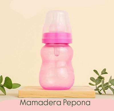 Mamadera pepona con tetina boca ancha