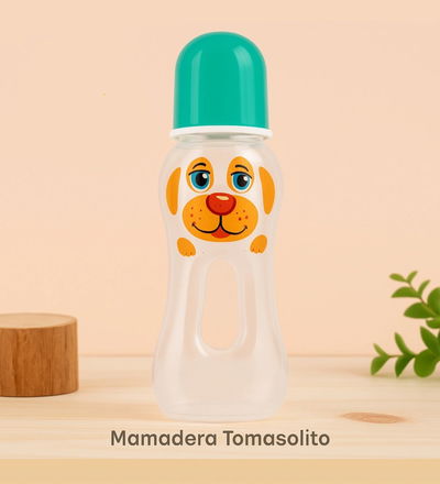 Mamadera tomasolito decorada de 250ml.
