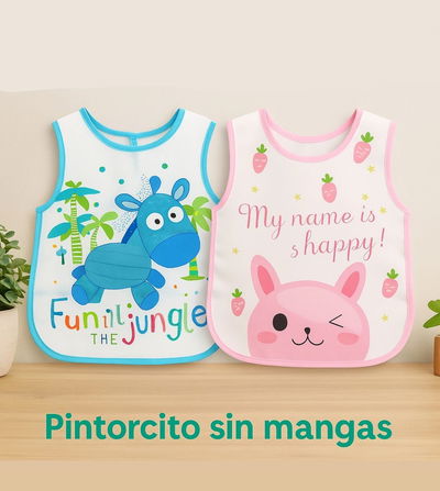 Pintorcito plástico sin mangas, con bolsillo reversible - ** OFERTA LANZAMIENTO! **