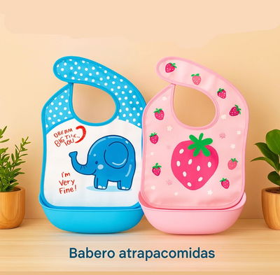 Babero atrapacomidas con contenedor desmontable- REBAJADO!