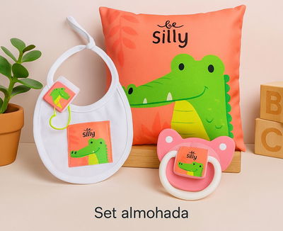 Set Almohadita: almohada, babero y portachupete almohadita