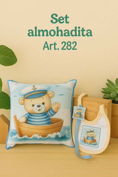 Set Almohadita: almohada, babero y portachupete almohadita
