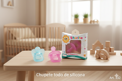 Chupete todo de silicona Nº 1 y 2, en cajita