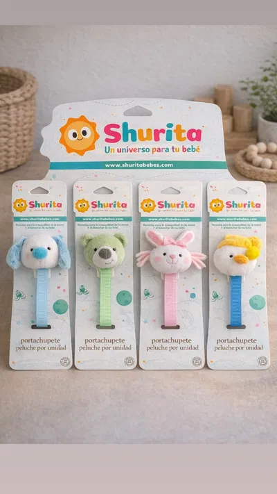 NUEVO - Portachupete peluche por unidad