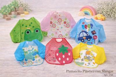 Pintorcito plástico con mangas 