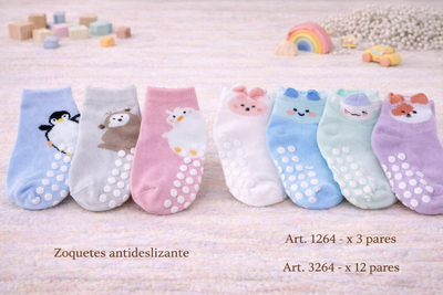 Zoquetes antideslizantes por 3 pares