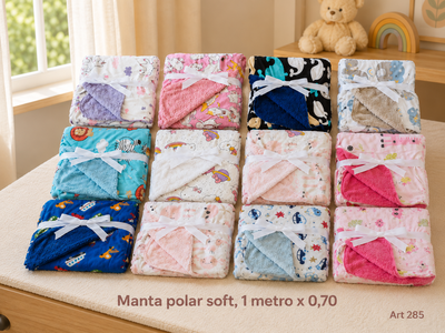 Manta polar soft estampada