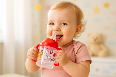 Minimamadera decorada con asas, 250ml.