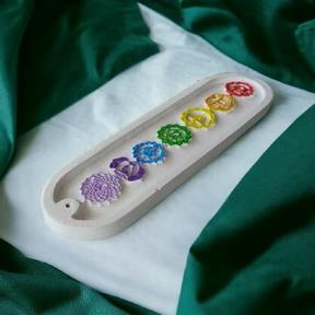 PORTA SAHUMERIO DOBLE 7 CHAKRAS