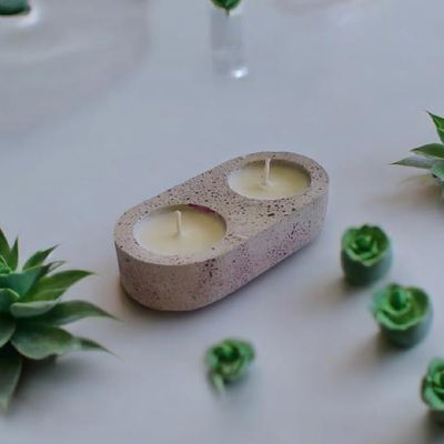 VELAS DE SOJA DOBLE MACETAS