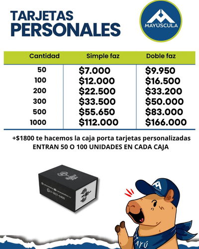 TARJETAS PERSONALES