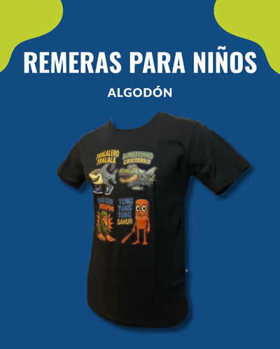 REMERAS DE ALGODON PARA NIÑOS 