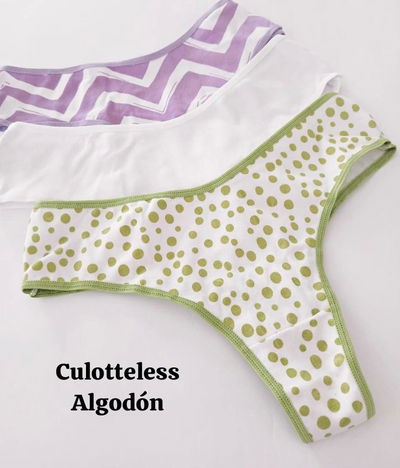 PACK X3 CULOTTELESS ALGODÓN  VINTAGE