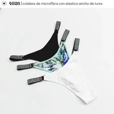 PACK X3 LESS ELÁSTICO ANCHO DE LUREX - VINTAGE 