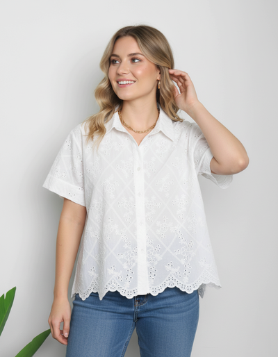 Camisa Broderie