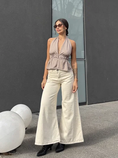 Jeans Megawide Latte