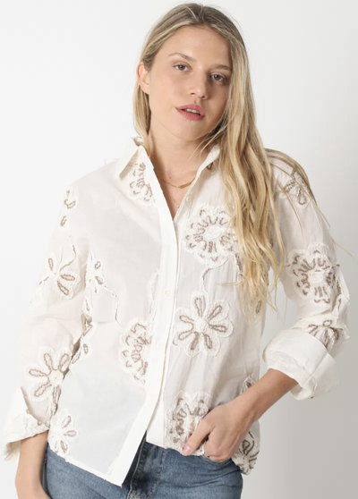 Camisa LAFAYETTE FLOR BORDADA
