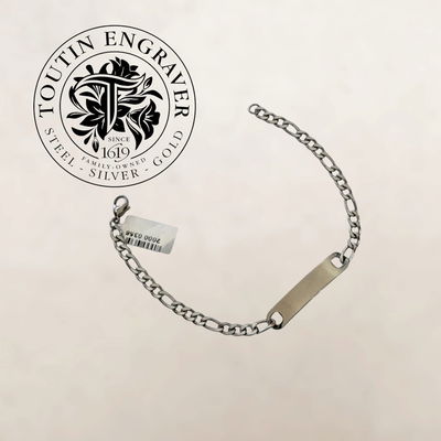 Pulsera Acero Rectangular 40x8mm con Grabado Nombre