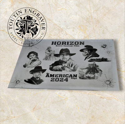 Placa Acero Inoxidable 15x25cm texto