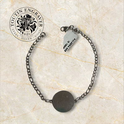 Pulsera Acero Redonda ID 18mm con Grabado Nombre 