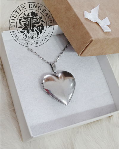 Fotorelicario Acero Quirúrgico Corazón Liso 30x30mm