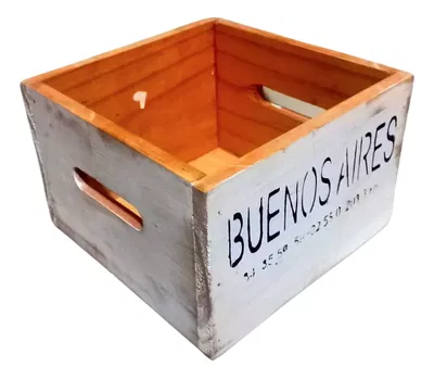 Cajon Madera Con Agarre 20x20x15 Modelos Surtidos