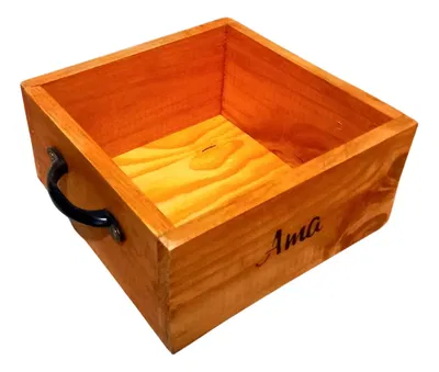 Cajon Madera Con Manija Deco 20x20 Modelos Surtidos