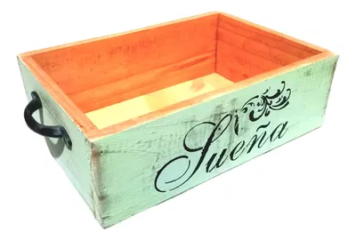 Cajon Madera Con Manija Deco 20x30 Modelos Surtidos