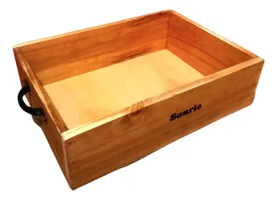 Cajon Madera Con Manija Deco 35x25 Modelos Surtidos